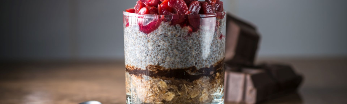 Chocolate Cherry Chia Pudding